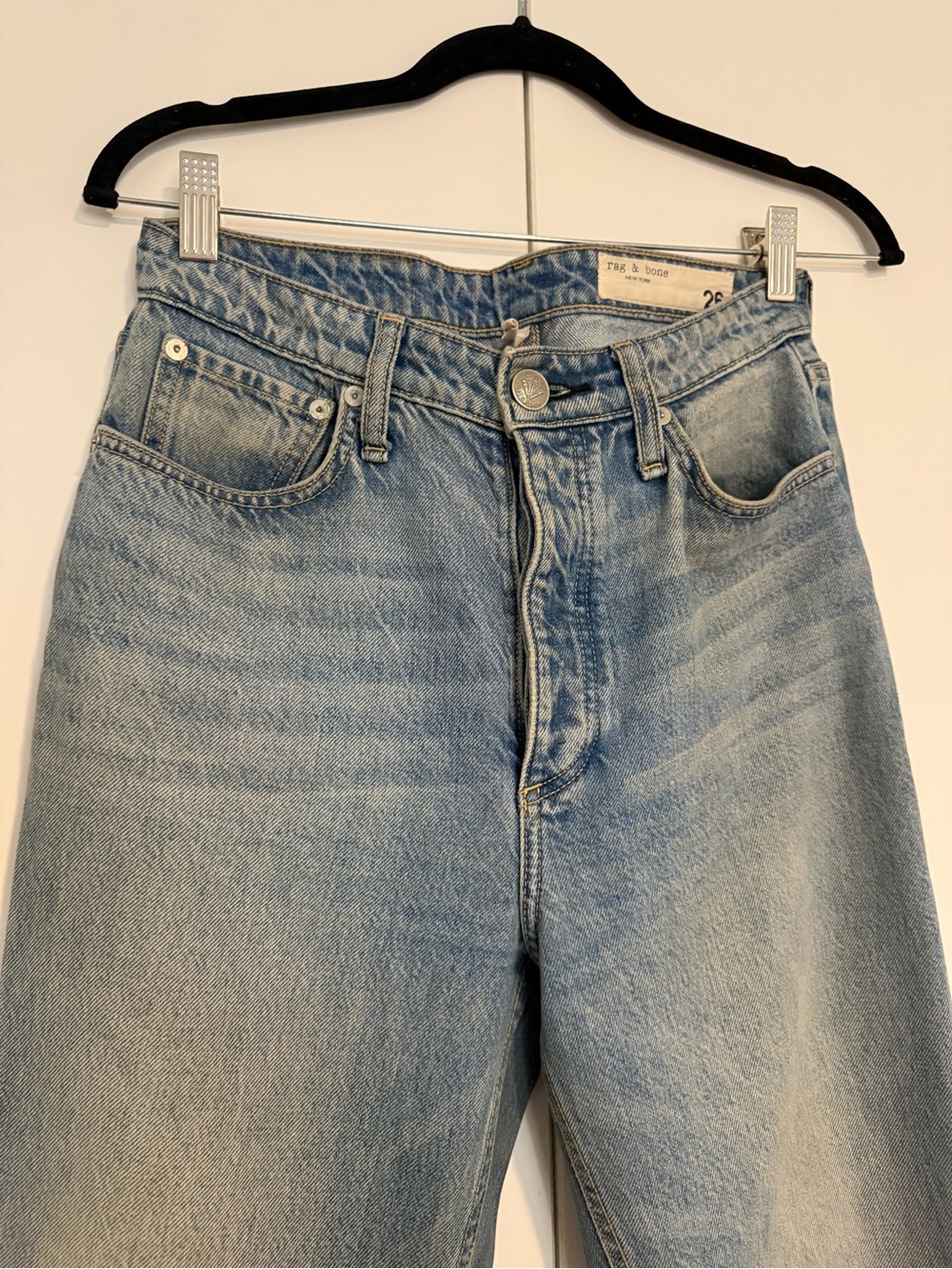 rag & bone light blue denim jeans